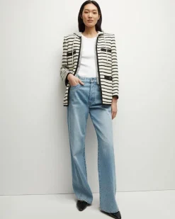 Veronica Beard Foster Striped Dickey Jacket