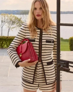 Veronica Beard Foster Striped Dickey Jacket