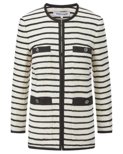 Veronica Beard Foster Striped Dickey Jacket