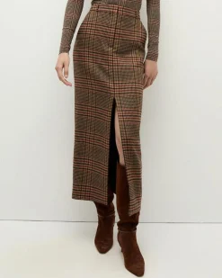 Veronica Beard Maxine Plaid Maxi Skirt