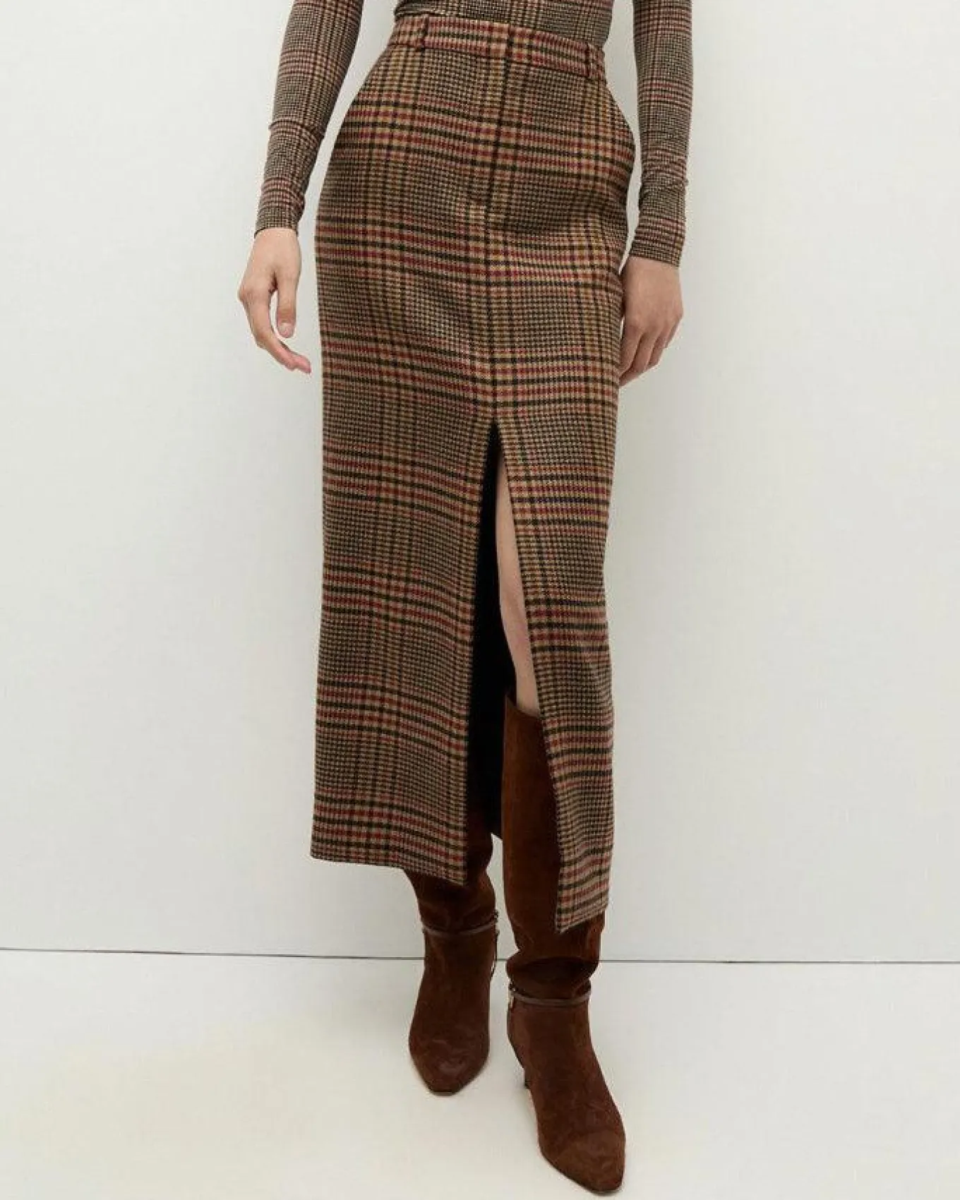 Veronica Beard Maxine Plaid Maxi Skirt