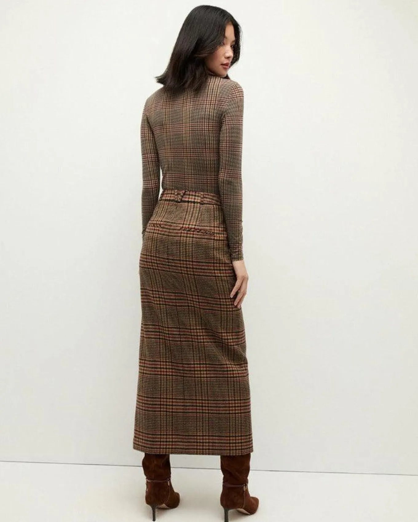 Veronica Beard Maxine Plaid Maxi Skirt