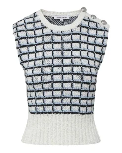 Veronica Beard Nazife Cotton Sweater Tank