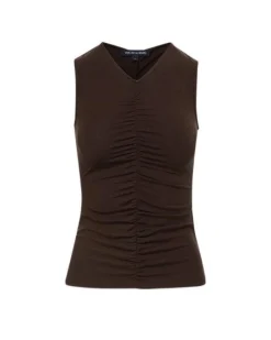 Veronica Beard Neeta Ruched Tank Top