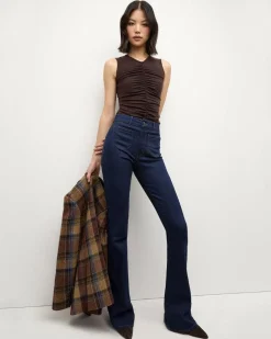 Veronica Beard Neeta Ruched Tank Top