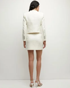Veronica Beard Olbia White Tweed Jacket
