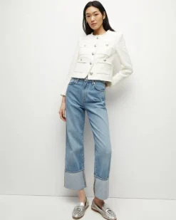 Veronica Beard Olbia White Tweed Jacket