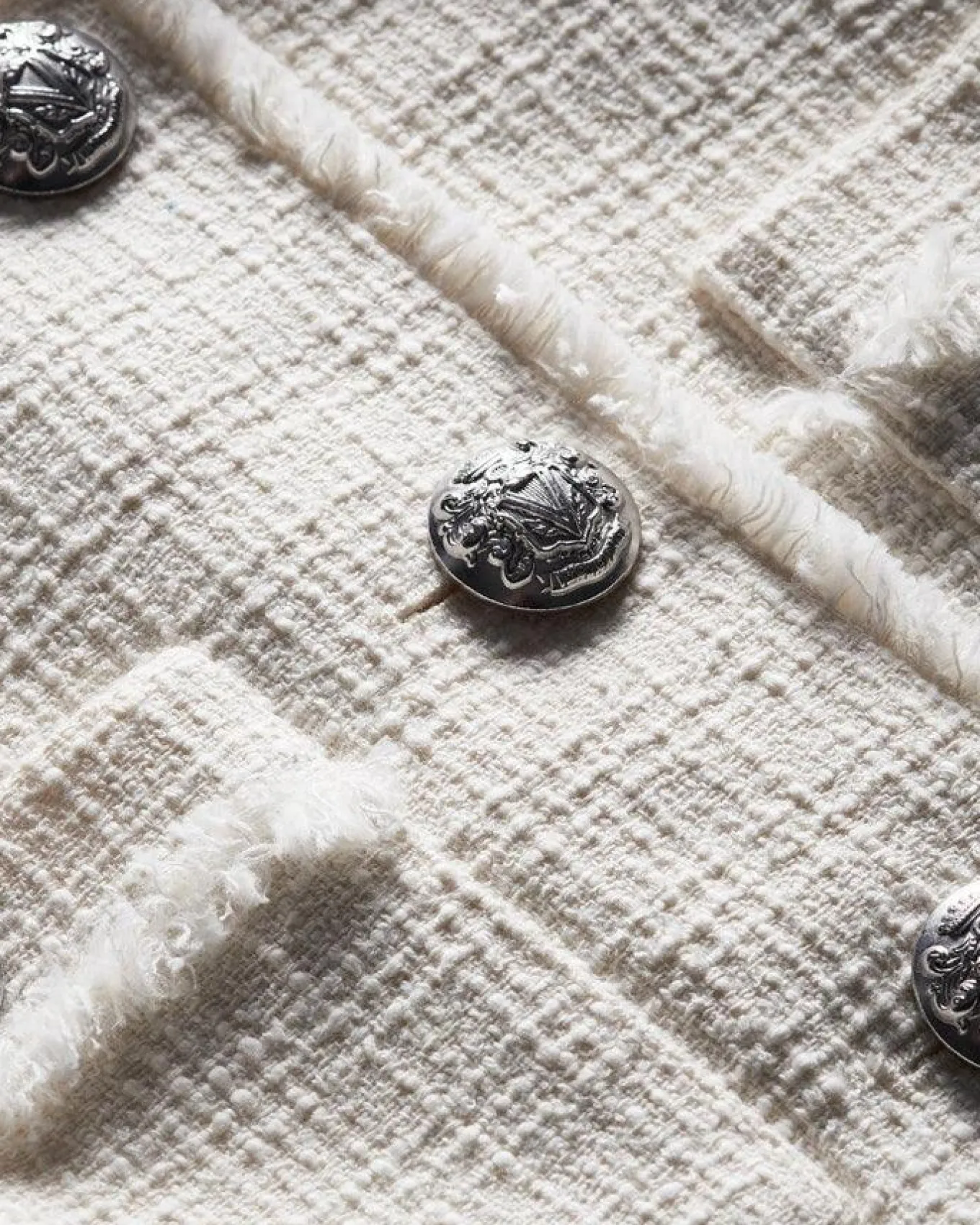 Veronica Beard Olbia White Tweed Jacket