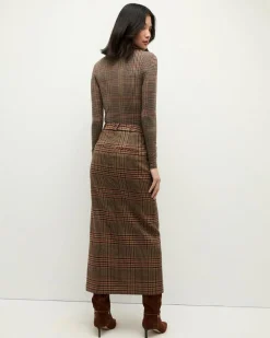 Veronica Beard Plaid Turtleneck Top