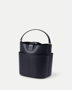 Veronica Beard Small Crest Lock Bucket Bag