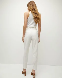 Veronica Beard Sofia Stretch Linen Pant
