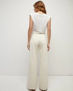 Veronica Beard Taylor High Rise Wide Leg Jeans