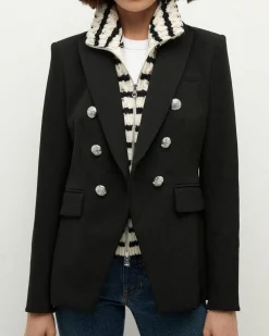 Veronica Beard Upstate Stripe Wool Dickey